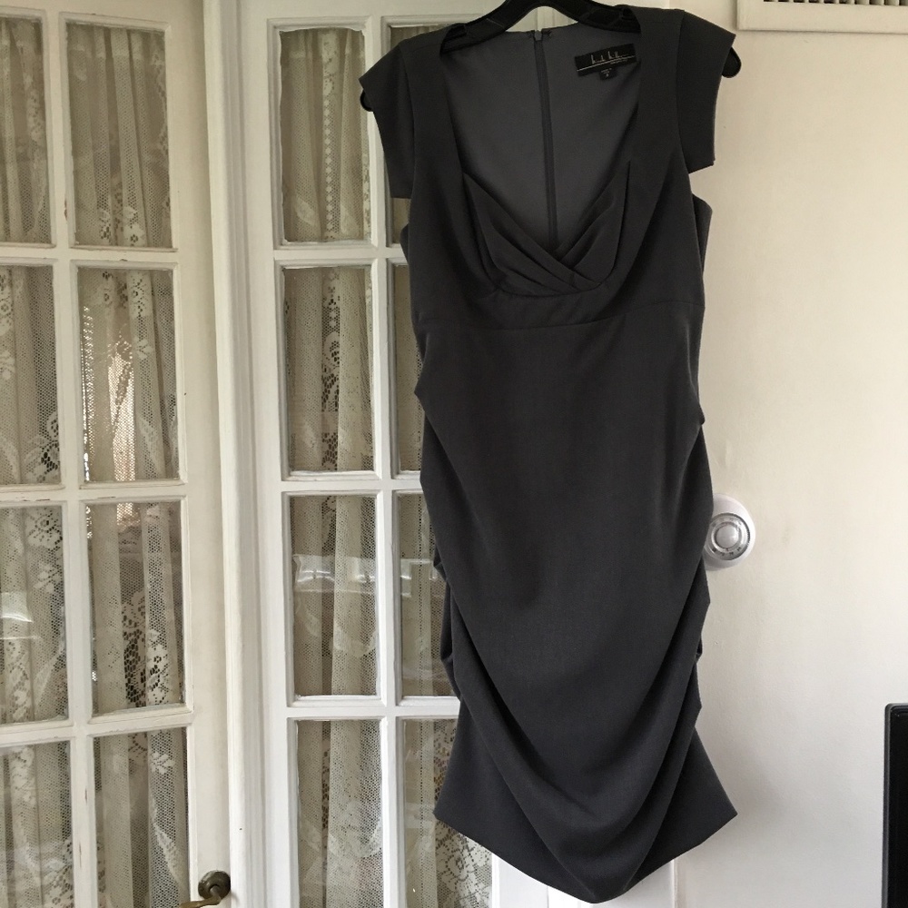 NICOLE MILLER Grey Bodycon Dress – Size 8